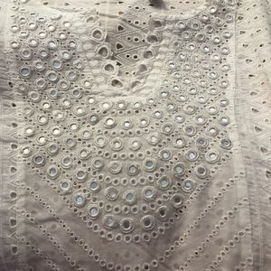 Womens white eyelet blouse size 0